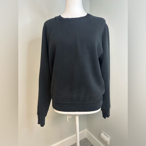 Reformation Jeans Organic Cotton Black Crewneck Sweater Sz XS Recycled Capsule - Picture 3 of 17